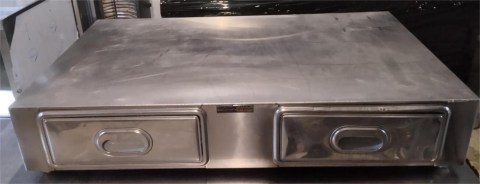 Συρτάρι Καφέ Διπλό Ανοξείδωτο 100x60x20Cm Mεταχειρισμένο